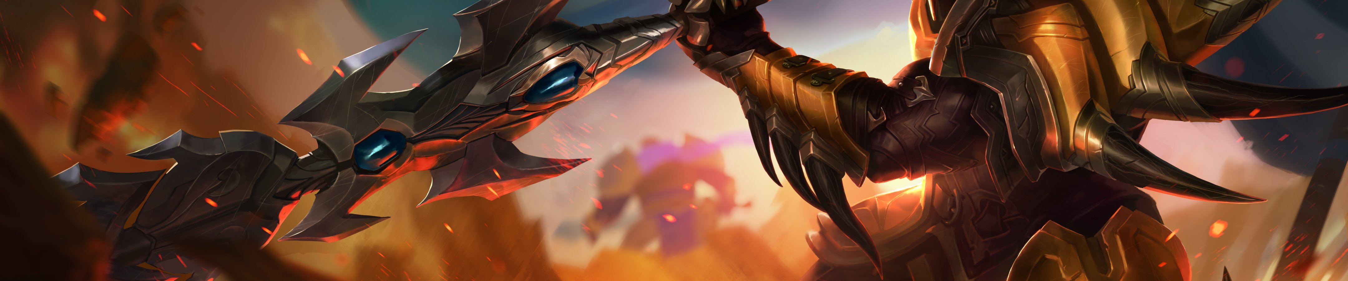 Download wallpaper fire, fantasy, male, Jason Chan, League of Legends ...
