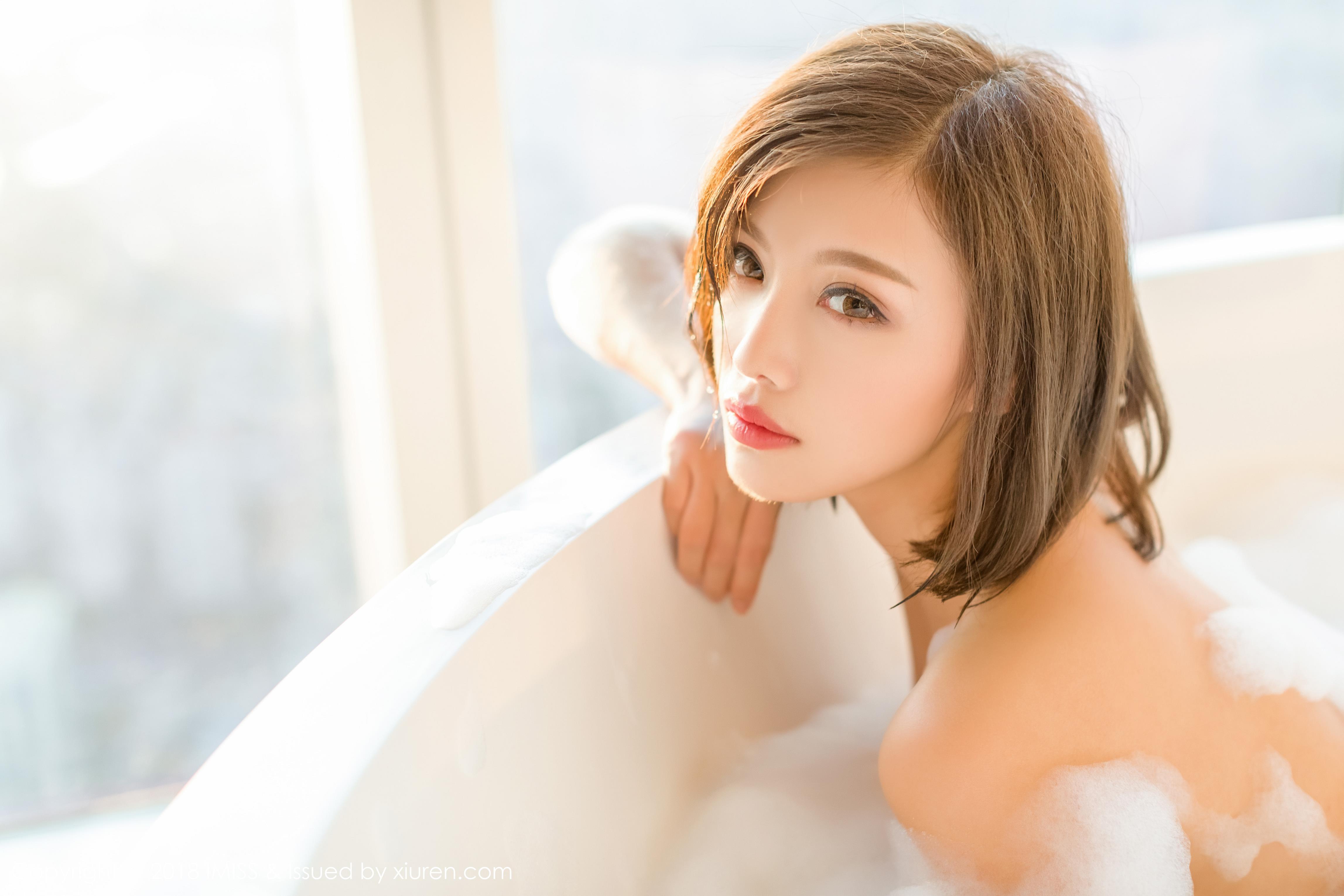 Wallpaper look, pose, bath, Asian, sexy, beautiful girl, bath, sexy for  mobile and desktop, section девушки, resolution 4590x3060 - download