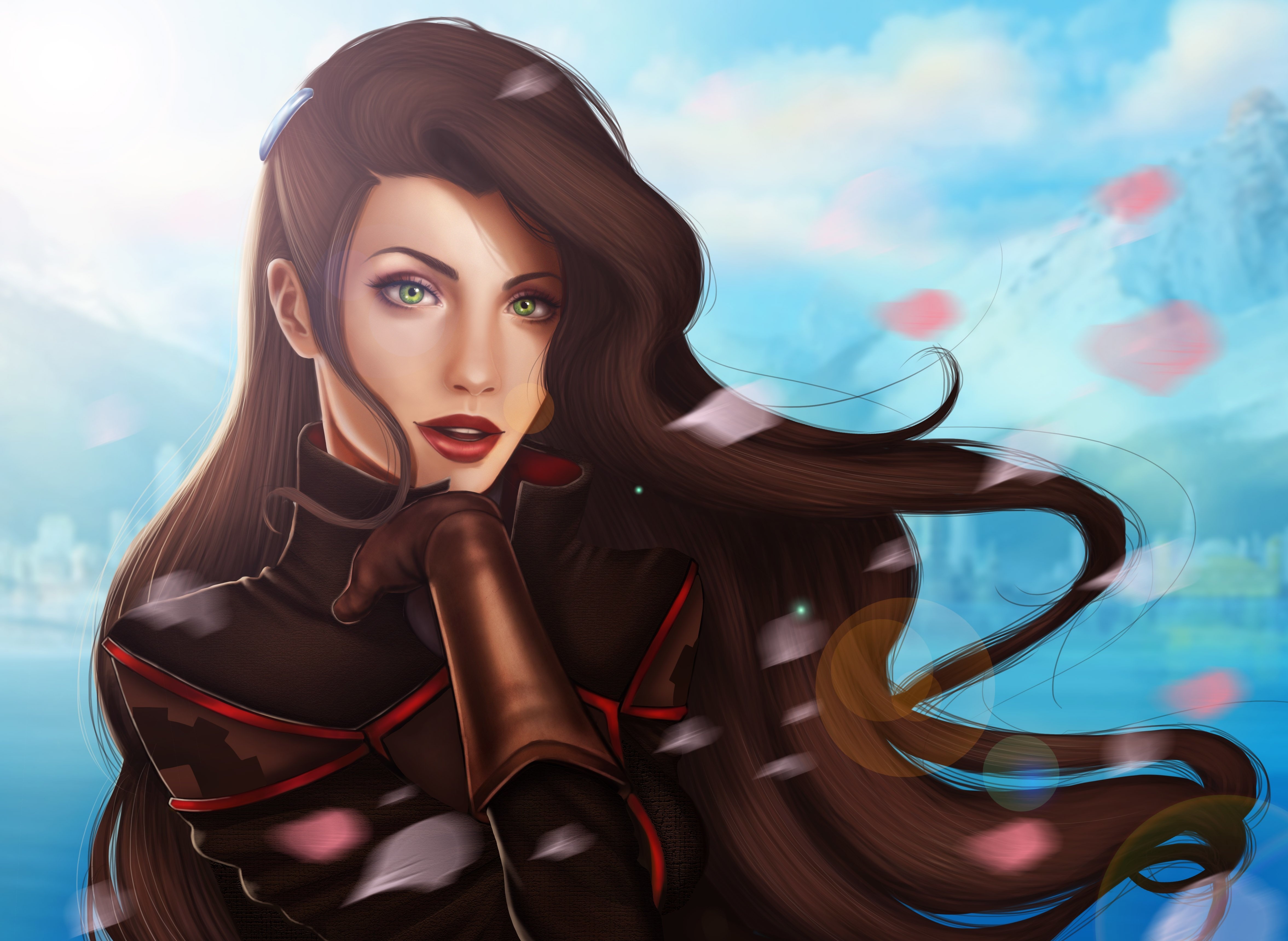 Wallpaper anime, art, Avatar, girl. look, Asami Sato for mobile and  desktop, section аниме, resolution 4707x3440 - download