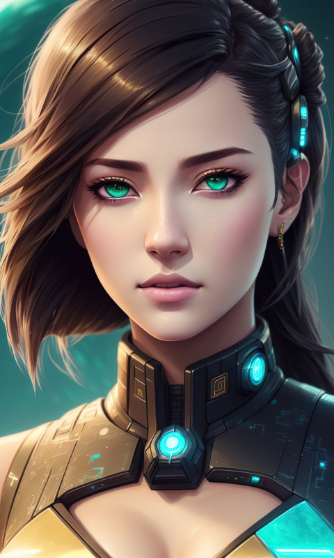 Download wallpaper girl, fantasy, art, cyberpunk, digital art, fantasy ...