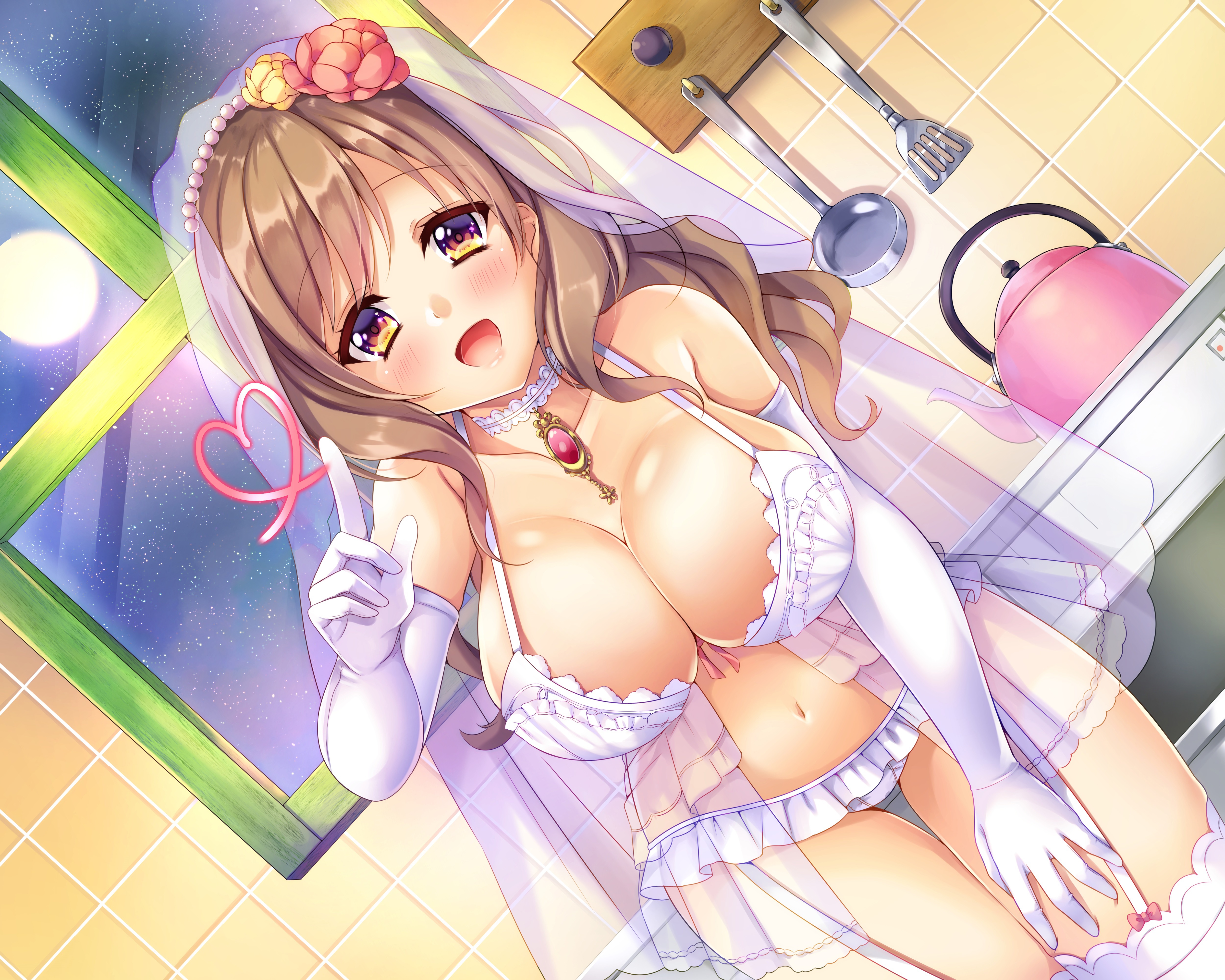 Download wallpaper girl, sexy, negligee, section seinen in resolution 5000x...