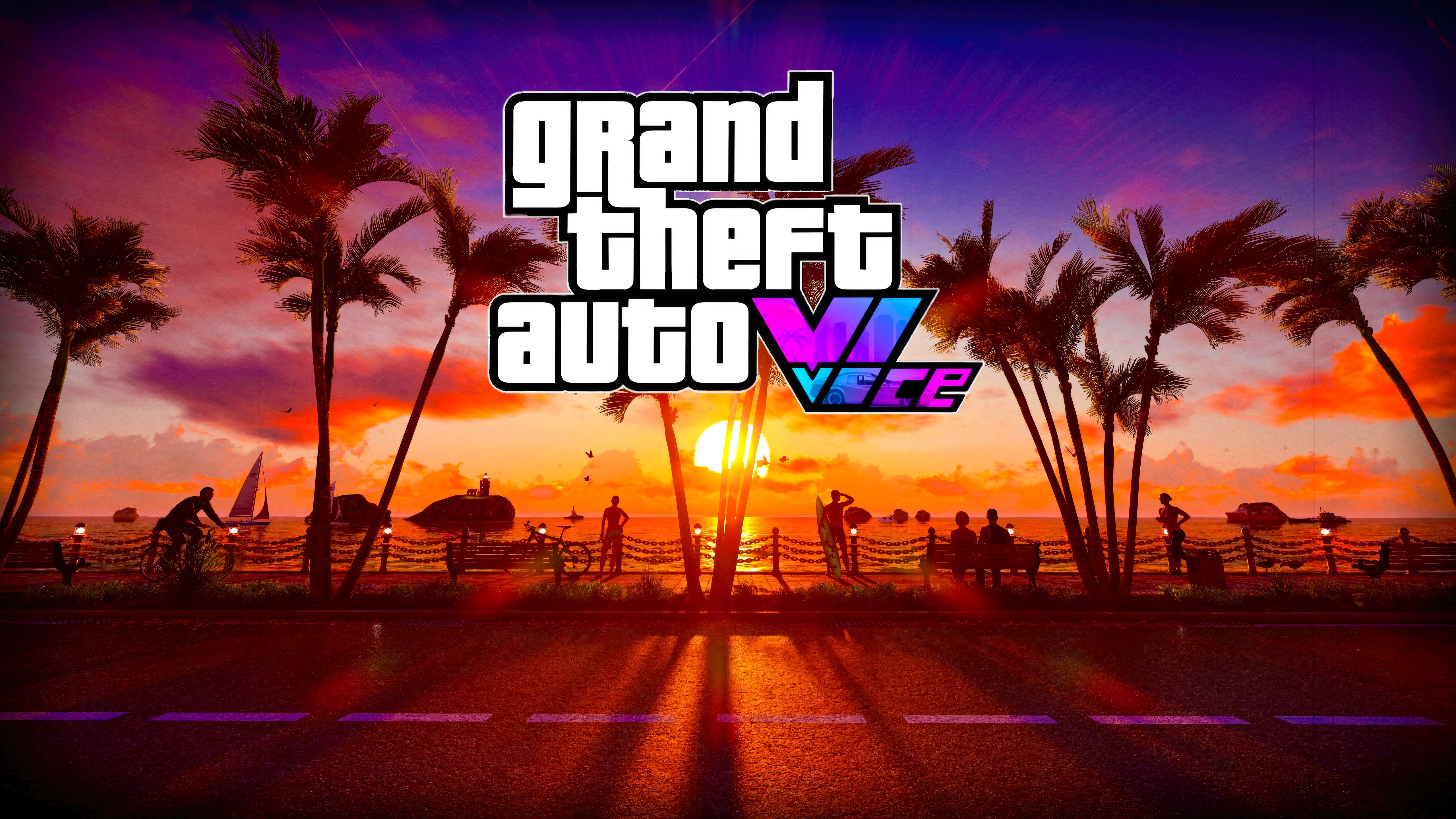 Download wallpaper poster, GTA, Vice City, Grand The Auto 6, GTA6, Grand  The Auto, section games in resolution 5120x2880