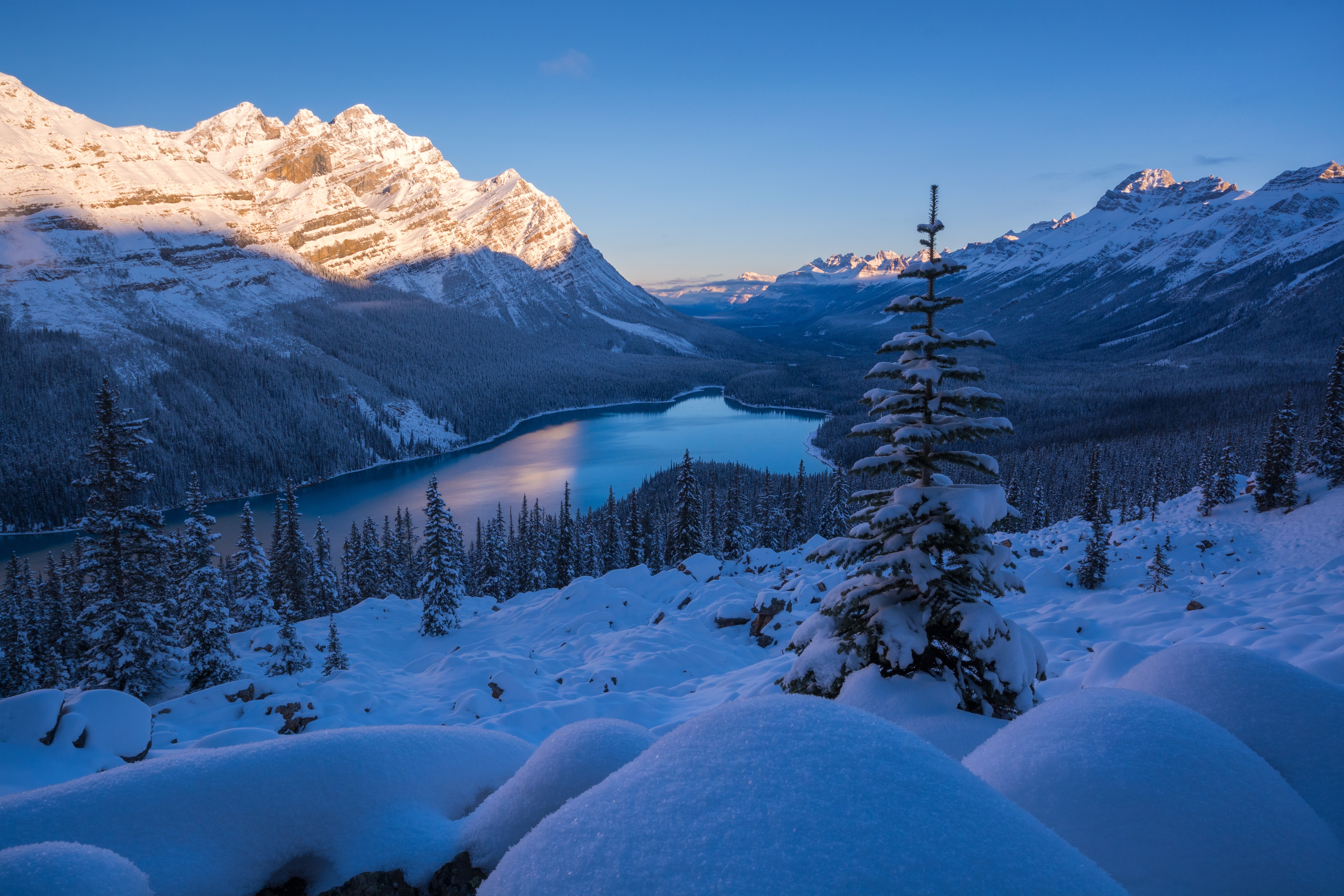 Канада зимой фото Download wallpaper winter, snow, mountains, lake, ate, Canada, the snow, Albert,