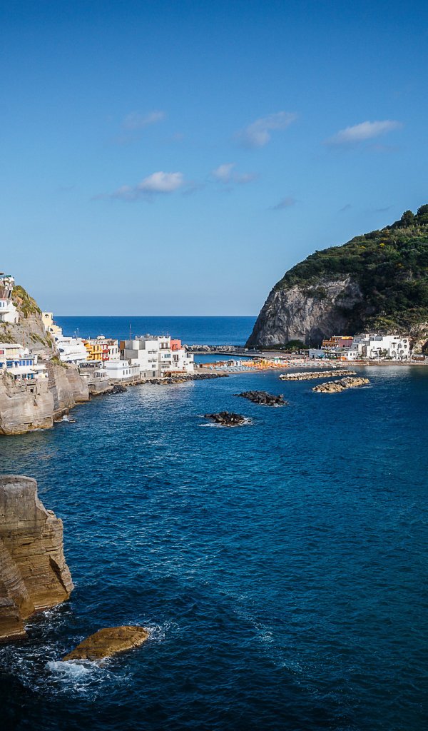 Download wallpaper sea, mountains, rock, home, Italy, Campaign, Sant ...