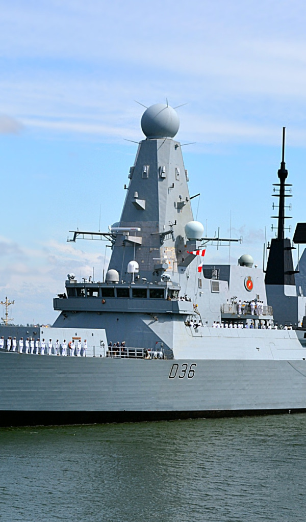 Download wallpaper England, destroyer, HMS Defender, section weapon in ...