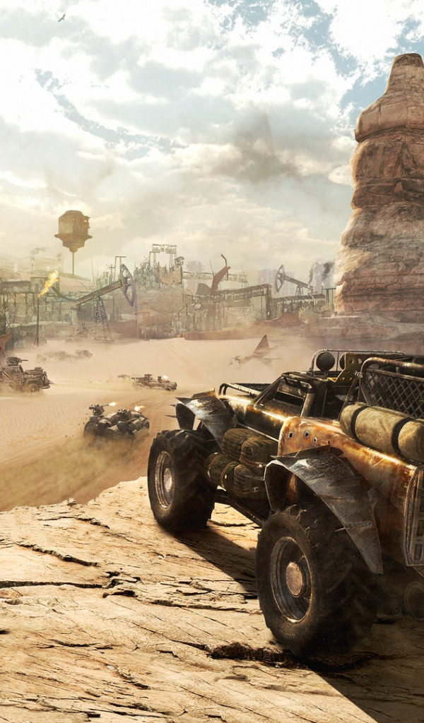 Download Wallpaper Mountains Desert Cars Sandy Valley CROSSOUT Section Fantasy In