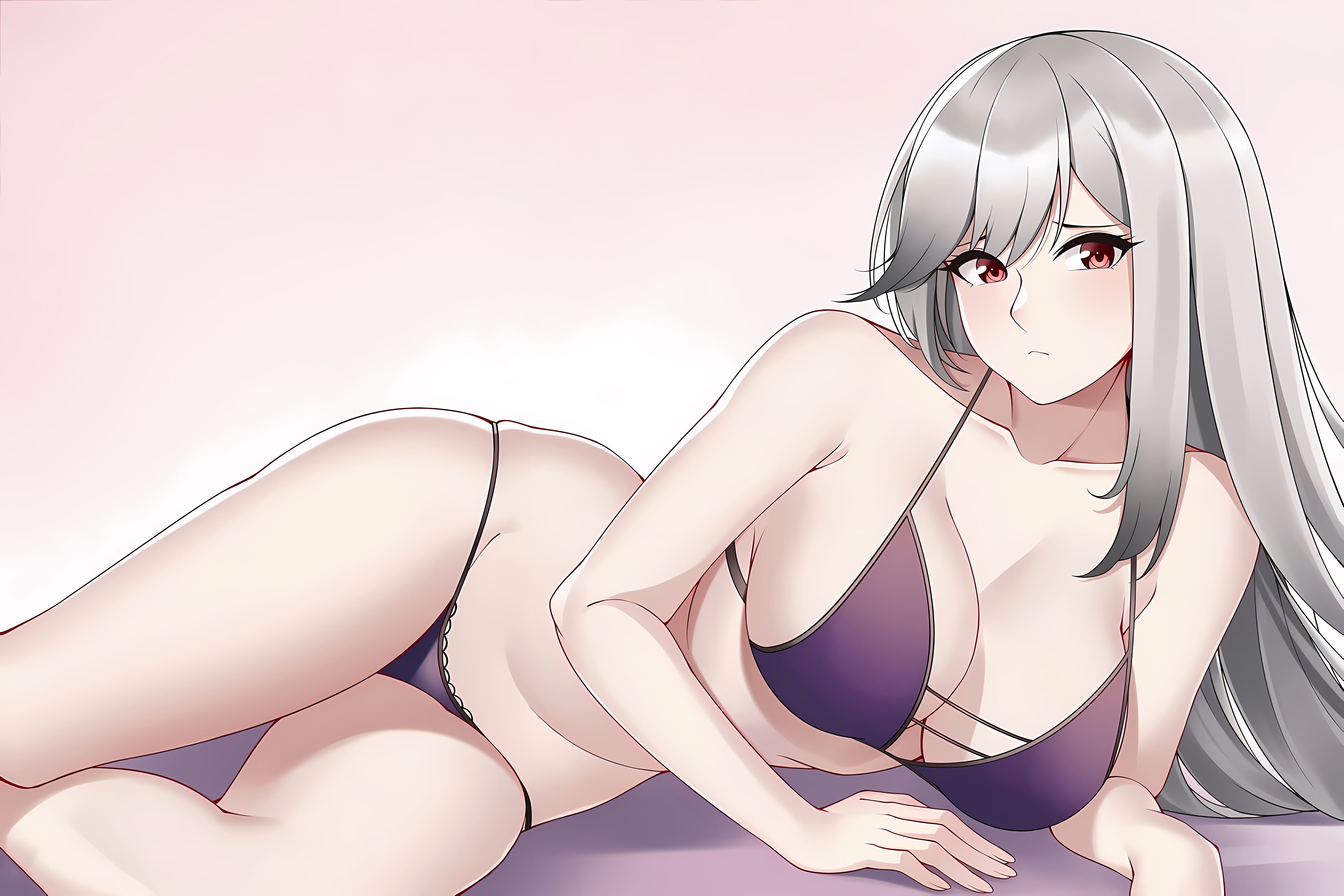 Download wallpaper girl, sexy, lingerie, pantsu, bra, cleavage, panties,  long hair, section seinen in resolution 6040x4028