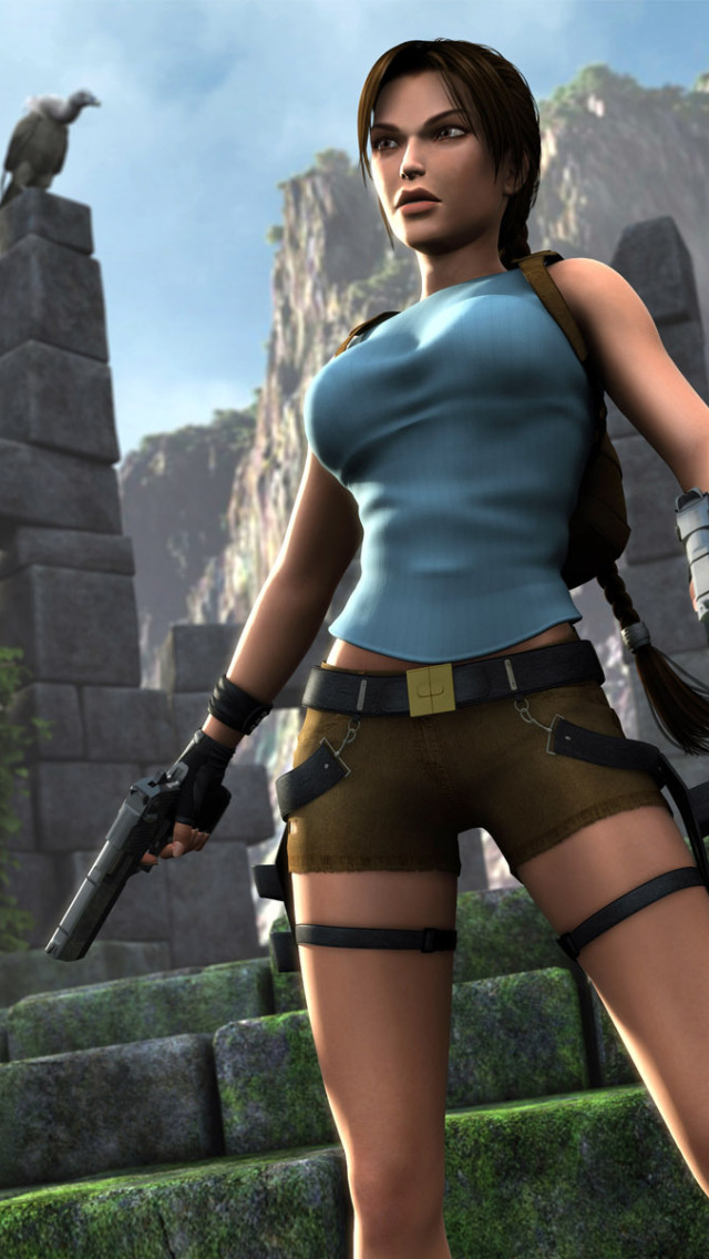 Download Wallpaper Sexy Lara Croft Tomb Raider Shorts Section Games In Resolution 640x1136 