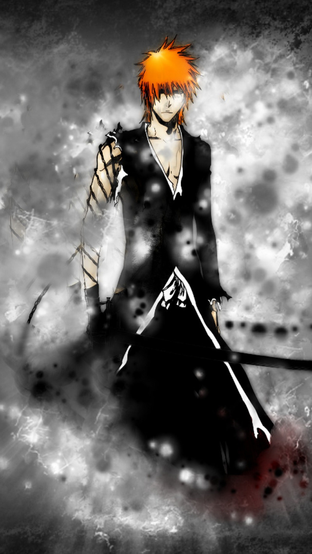 Download wallpaper anime, bleach, Ichigo Kurosaki, bankai, section shonen  in resolution 1024x768