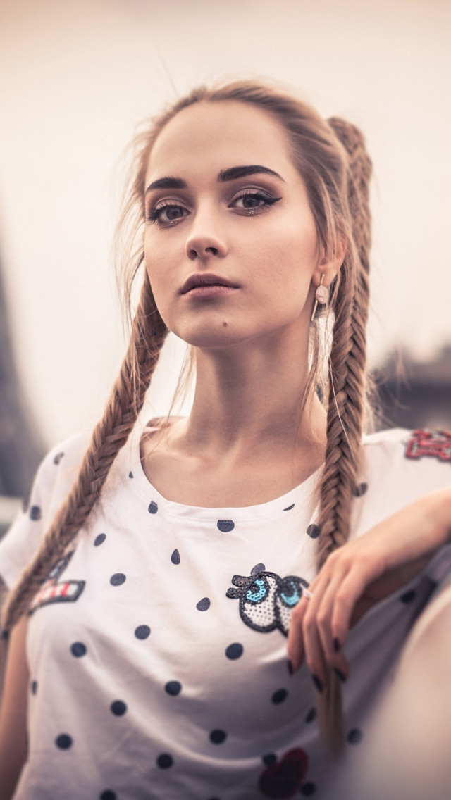 Teen With Pigtails