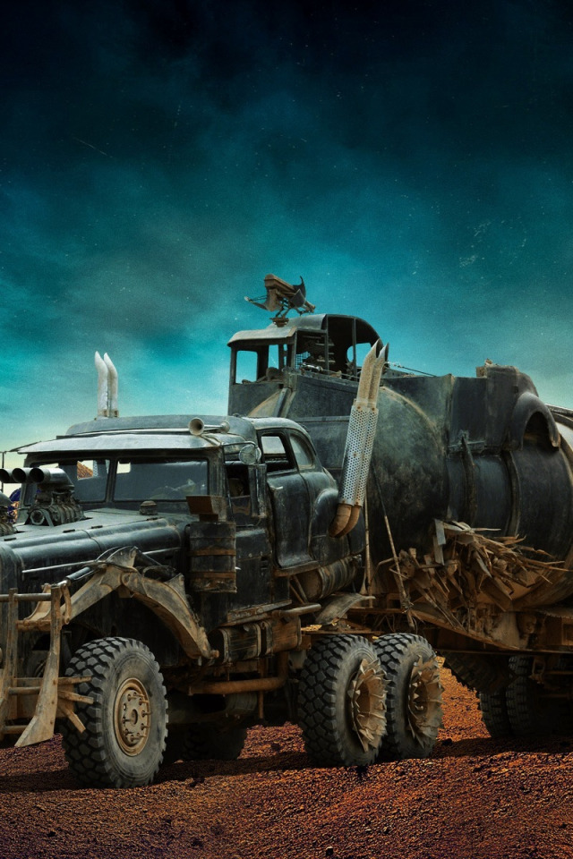 Download Wallpaper Desert, Truck, Skull, Postapokalipsis, Mad Max.