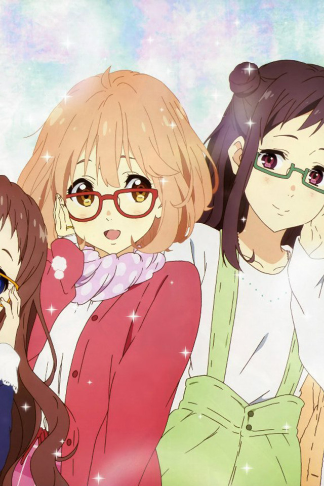 Download wallpaper glasses, Anime, Kyoukai no Kanata, Sakura Inami, Mitsuki  Nase, Shizuku Ninomiya, Mirai Kuriyama, Ai Shindou, section other in  resolution 640x960