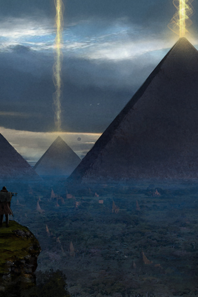 Download wallpaper art, painting, concept art, ancient, Pyramid ...