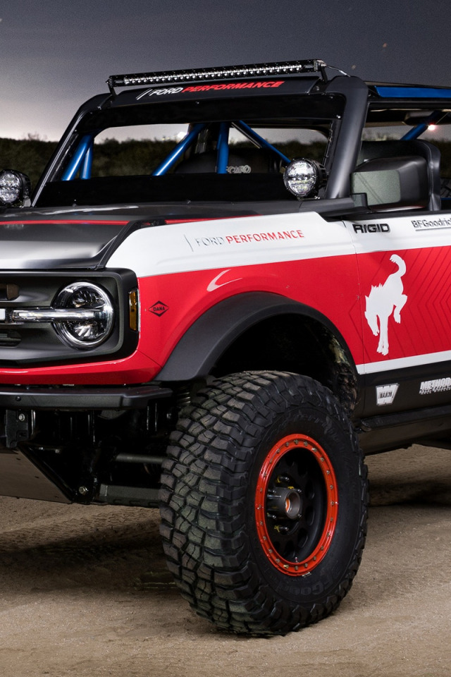 Download Wallpaper Exterior, Race Truck, 2021, Ford Bronco 4600, Ford 