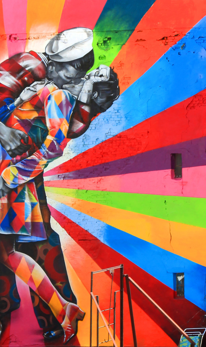 Download wallpaper graffiti, artist, Eduardo Kobra, section painting in ...