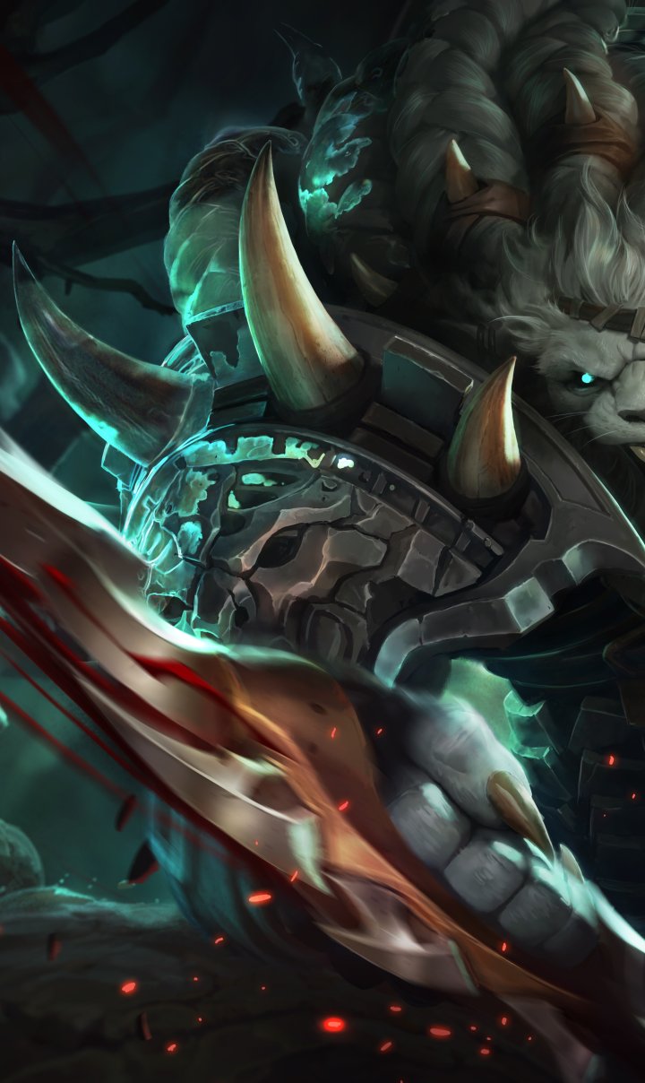 Download wallpaper trees, weapons, blood, monster, fantasy, sparks ...