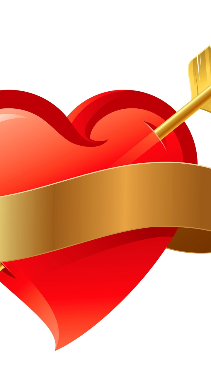 Download wallpaper heart, vector, art, arrow, section minimalism in ...