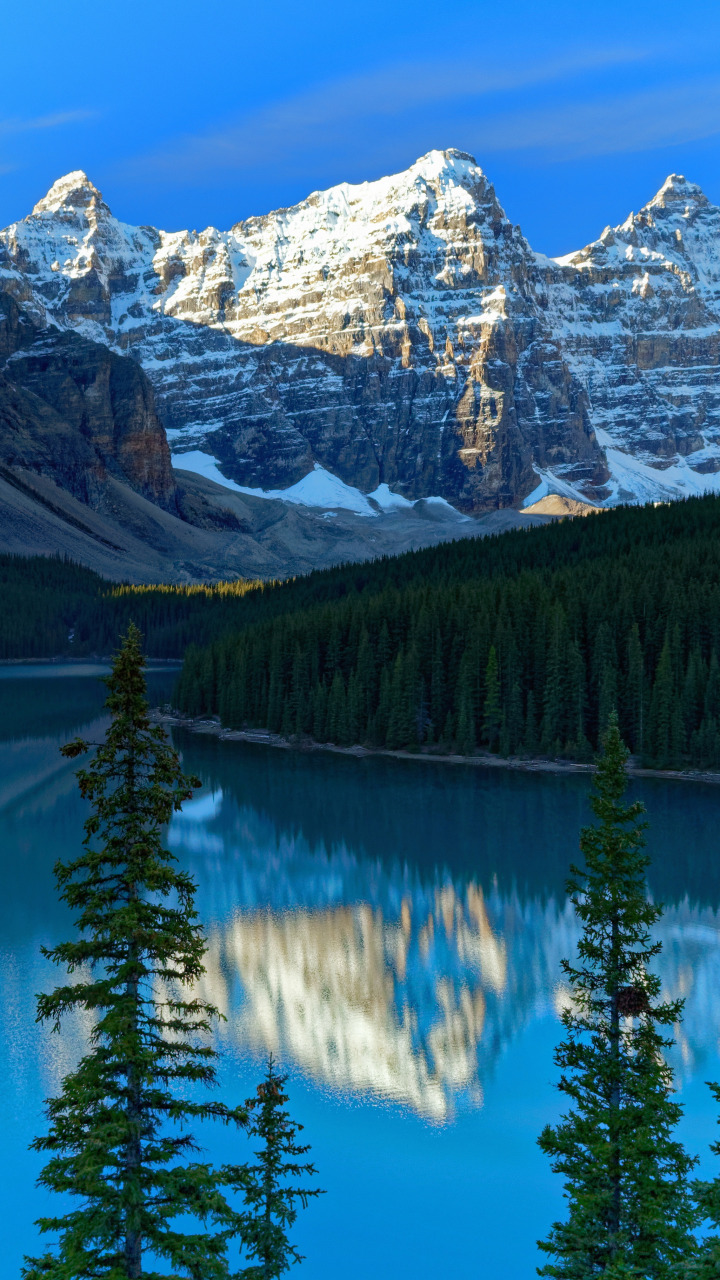 Download wallpaper Valley of the Ten Peaks, Canadian Rockies, mountains ...