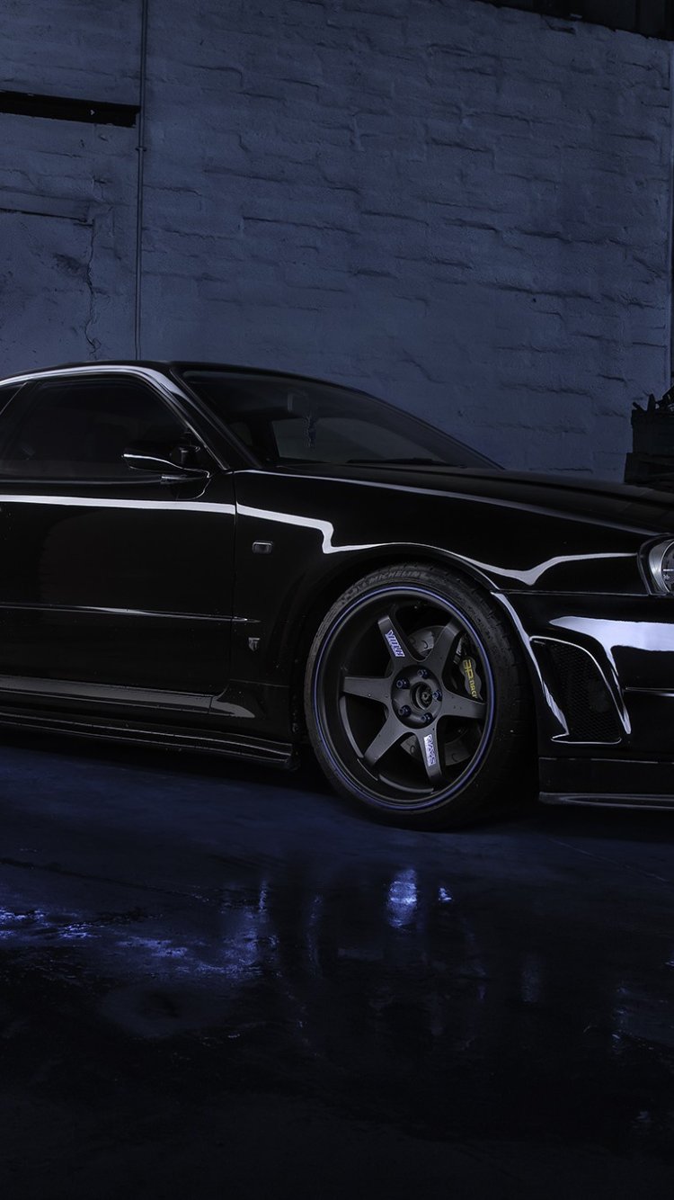 Gt R R34 Black Bg Download wallpaper Light, GT-R, Black, R34, section nissan in ...