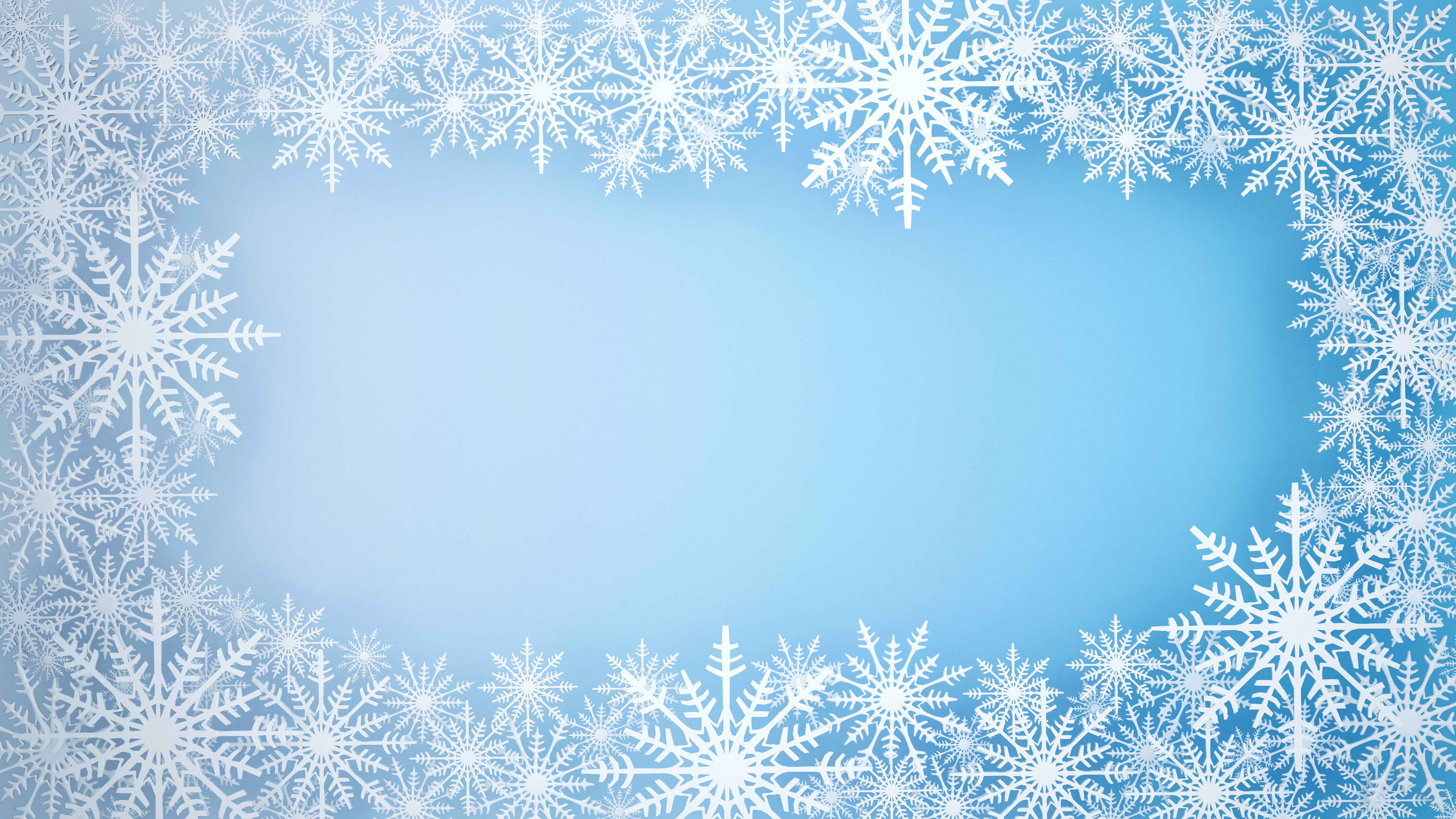Wallpaper winter, snow, snowflakes, background, frame