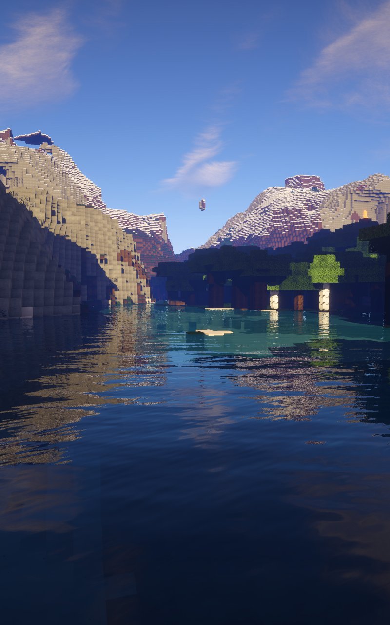 Minecraft Gory Download wallpaper The sky, Water, Mountains, Trees, Landscape ...