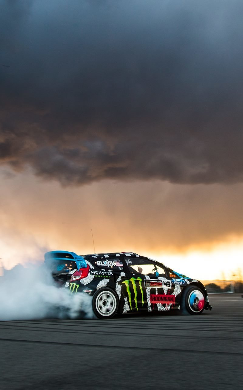 Download wallpaper smoke, Ford, slip, Ken Block, Fiesta, RX43, section ...