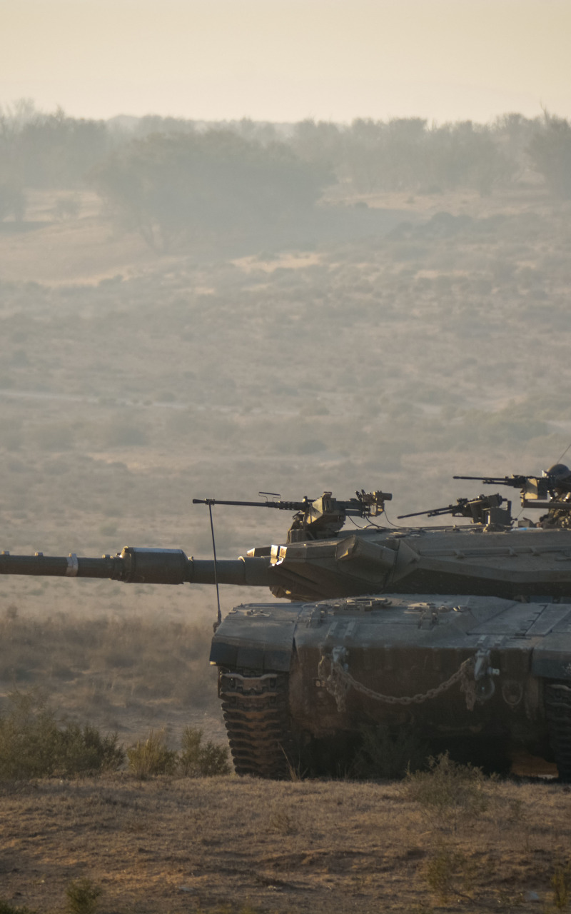 Download wallpaper field, tank, combat, Merkava, main, Merkava, Israel ...