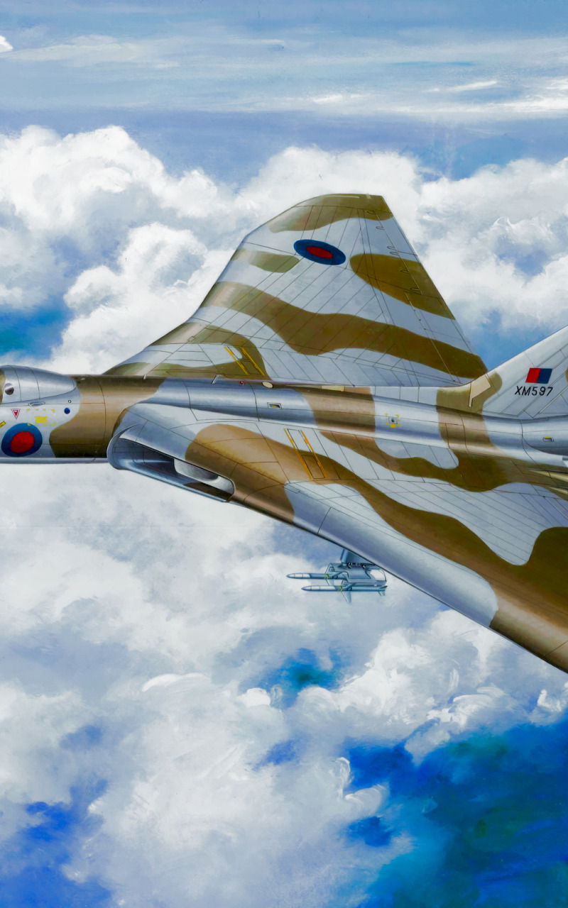 Download Wallpaper War, Art, Painting, Aviation, Avro Vulcan, Section 