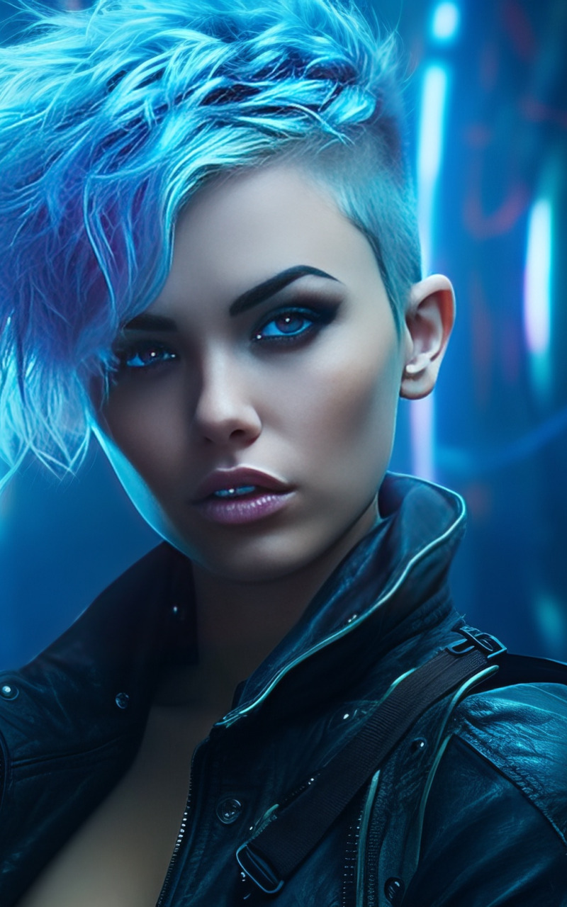 Download wallpaper girl, art, beautiful, cyberpunk girl, section games ...