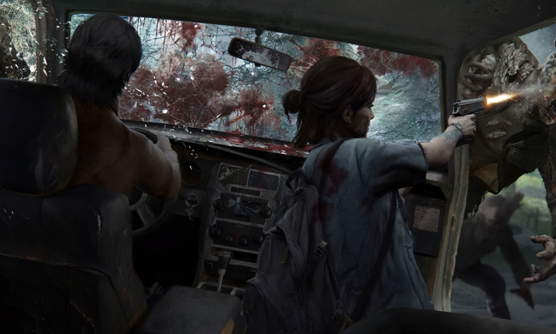 Download wallpaper infected, ellie, ellie kind, some of us, the last of us  part 2, game art, the last of us art, section games in resolution 800x480