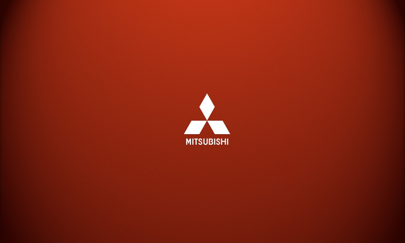 Download Wallpaper Minimalism, Logo, Mitsubishi, Red, Logo, Brand.