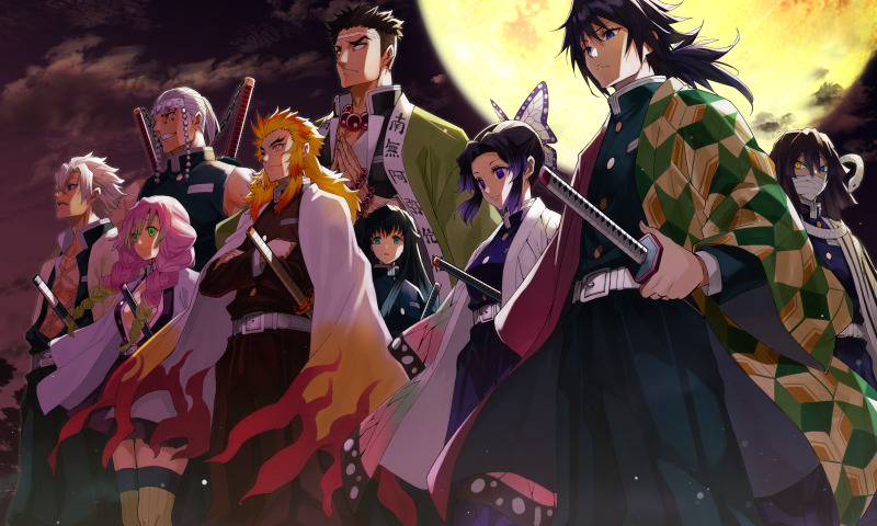 Download Wallpaper The Moon, Characters, The Blade Cleaves Demons.