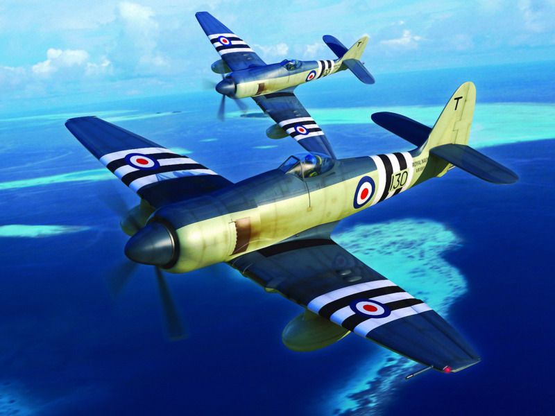 Download wallpaper war, art, airplane, painting, aviation, Hawker Sea ...