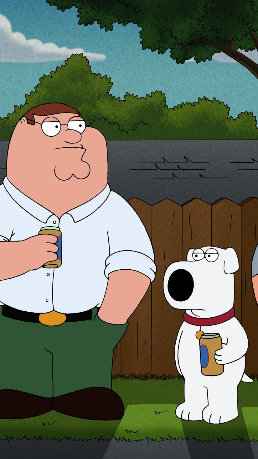 Download wallpaper Family guy, Family Guy, Peter, Joe, Joe, Glenn, Peter  Griffin, Brian Griffin, section films in resolution 824x1464