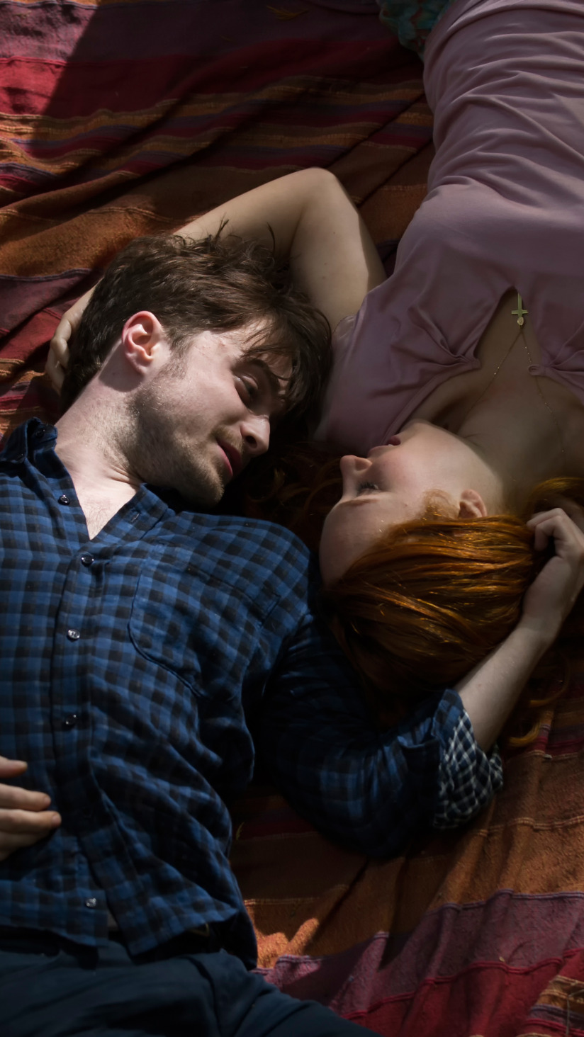 Download wallpaper Daniel Radcliffe, What If, Zoe Kazan, Friendship and no  sex, section films in resolution 824x1464