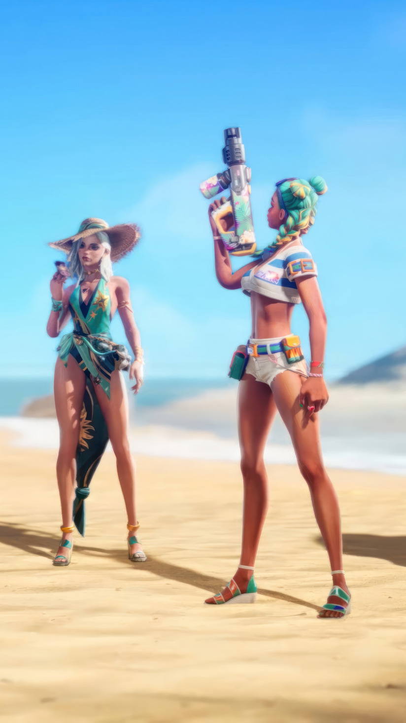 Download wallpaper Maggie, Summer, Video Game, Farlight 84, Lucinda, Heads,  section games in resolution 824x1464