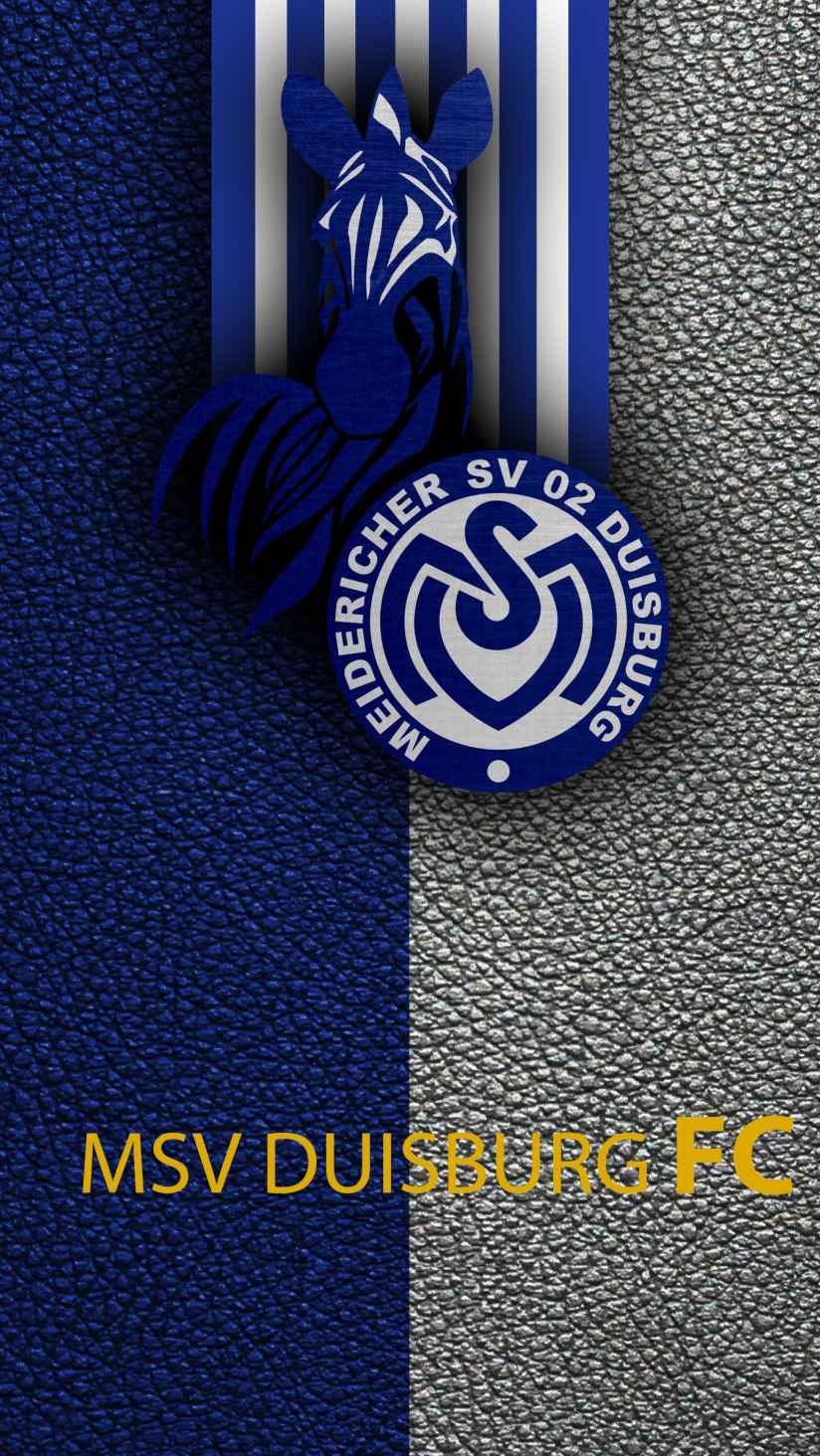 Download wallpaper in football, 824x1464 MSV resolution logo, sports Bundesliga, sport, section Duisburg, wallpaper