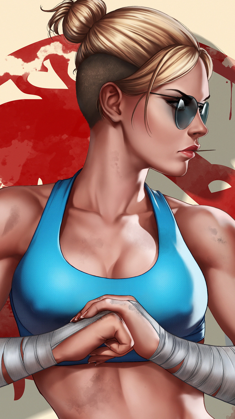 Download wallpaper girl, art, Mortal Kombat, Cassie Cage, Cassie Cage, by  Dandonfuga, section other in resolution 824x1464