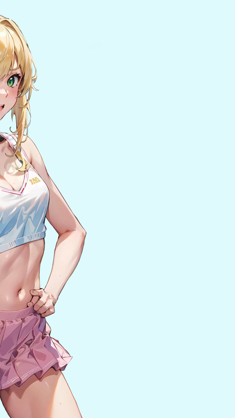 Download wallpaper kawaii, girl, hot, sexy, anime, pretty, blonde, babe,  section seinen in resolution 824x1464