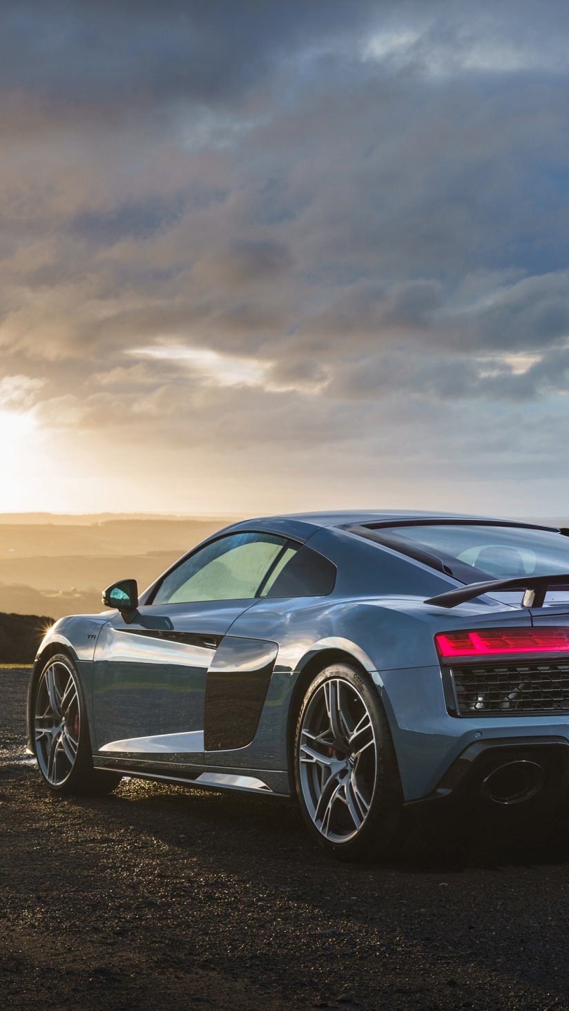 Download wallpaper sunset, Audi R8, V10, 2019, section audi in ...