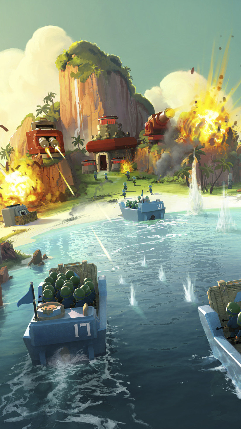 Download wallpaper the game, strategy, Boom Beach, section games in  resolution 824x1464