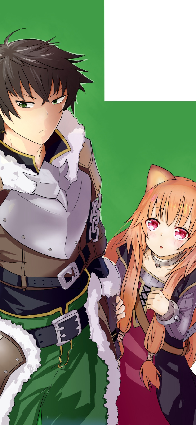 Download wallpaper girl, background, guy, The Rising of the Shield Hero, se...