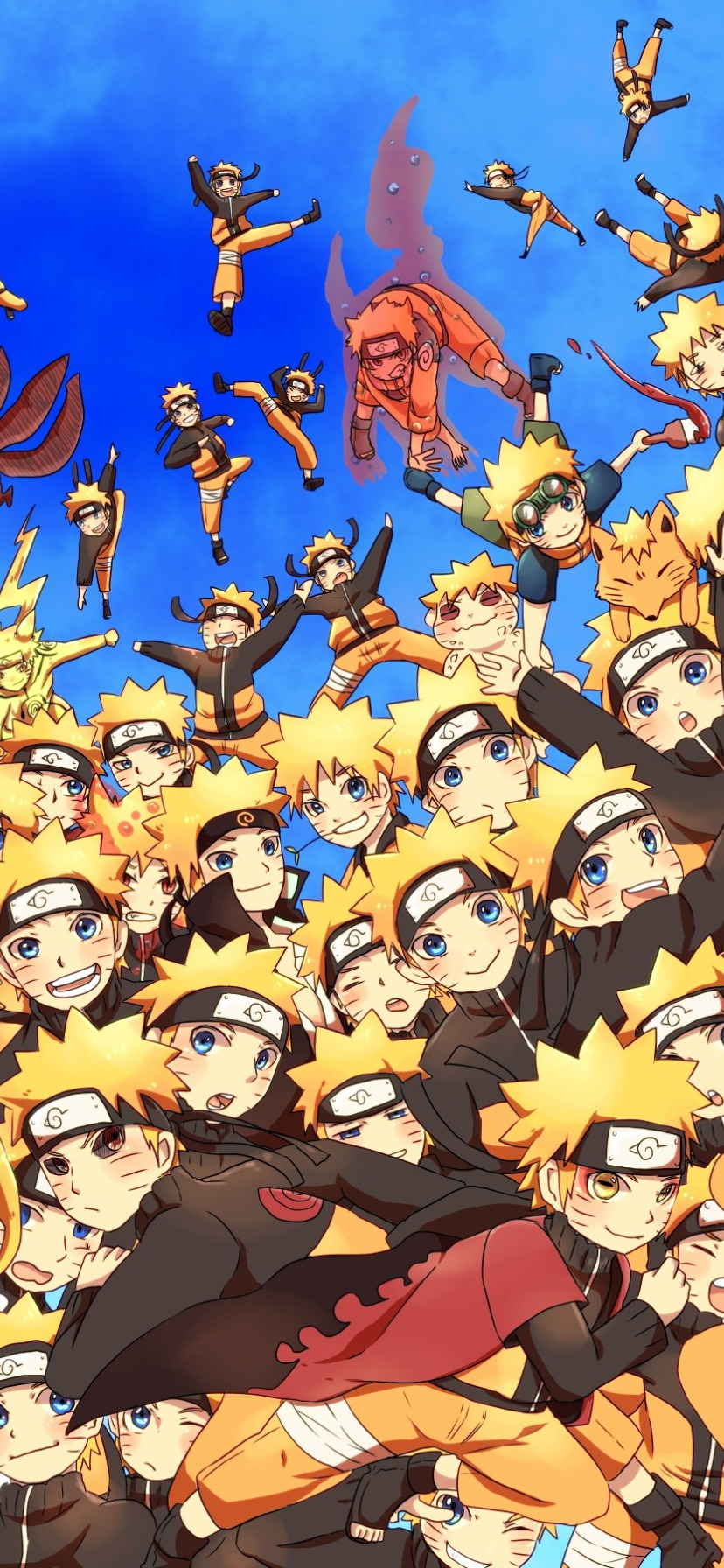 Download wallpaper the sky, art, naruto, clones, naruto Uzumaki ...