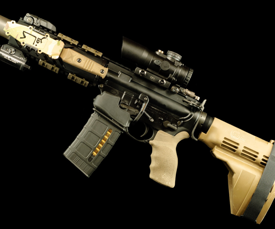 Download wallpaper wallpaper, gun, weapon, rifle, assault rifle, AR-15 ...