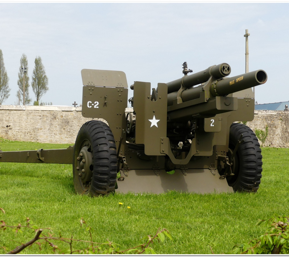 Download wallpaper gun, normandy, ww2, artillery, overlord, section ...