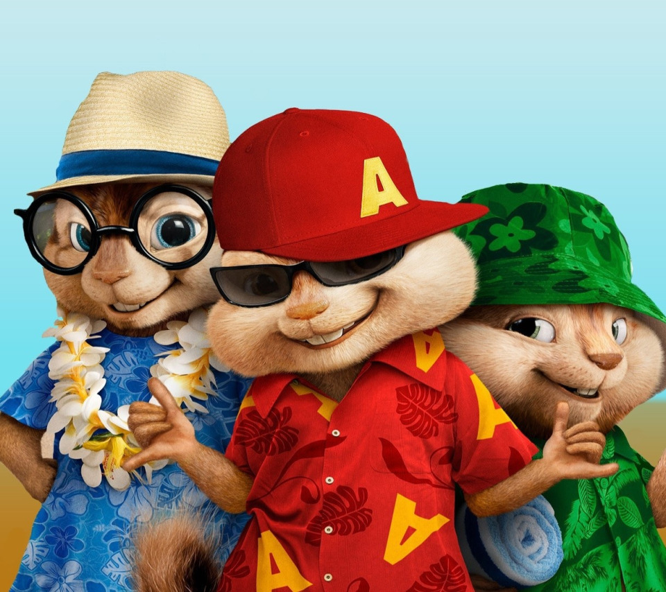 Download wallpaper cinema, hat, movie, film, animated film, animated - Alvin And The Chipmunks Cartoon Movie Around The World
