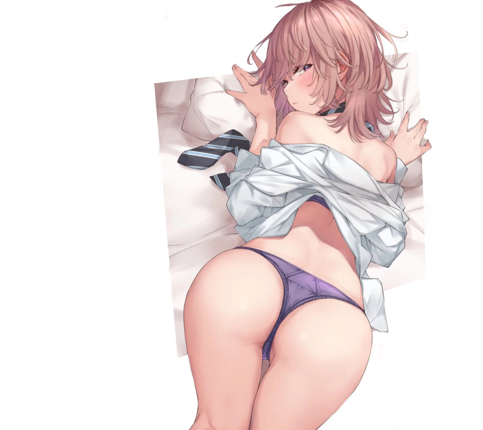 Download wallpaper kawaii, girl, hot, sexy, ass, panties, anime, short  hair, section seinen in resolution 960x854