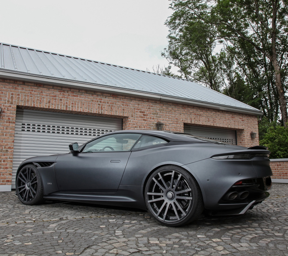 Download Wallpaper Aston Martin Dbs Superleggera Black Wheelsandmore Rear Dbs Superleggera