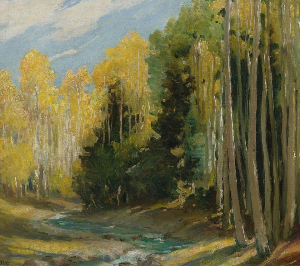 Download wallpaper landscape, nature, picture, Joseph Henry Sharp