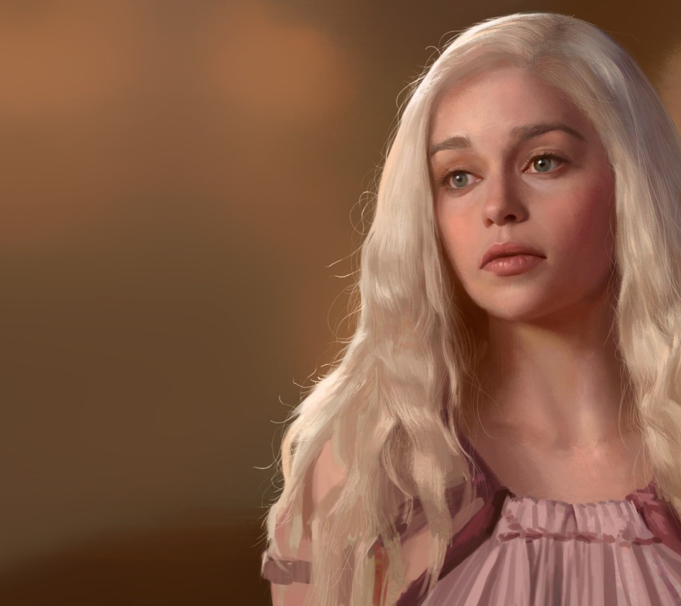 Download wallpaper art, game of thrones, Khaleesi, Daenerys Targaryen,  Mother of Dragons, Daenerys Targaryen, Junxiao Fang, SP, section art in  resolution 960x854